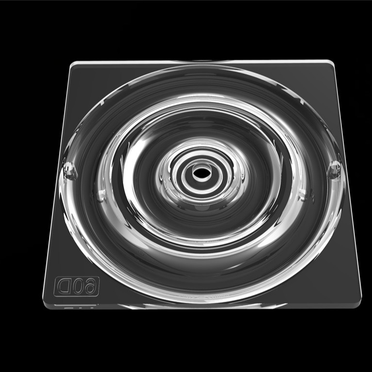 SMD 2835 PC 60 Degree 2 Ring Lensa Lampu Jalan LED Dengan Distribusi Cahaya yang Luar Biasa