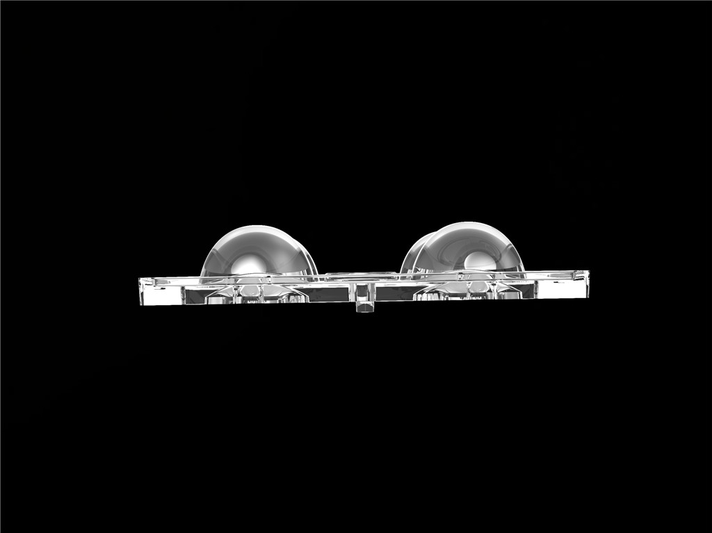 50*50mm 60 Degree 4 In 1 LED Light Lens PC Material Untuk Pencahayaan Banjir SMD7070/ 5050/4*3030 LED