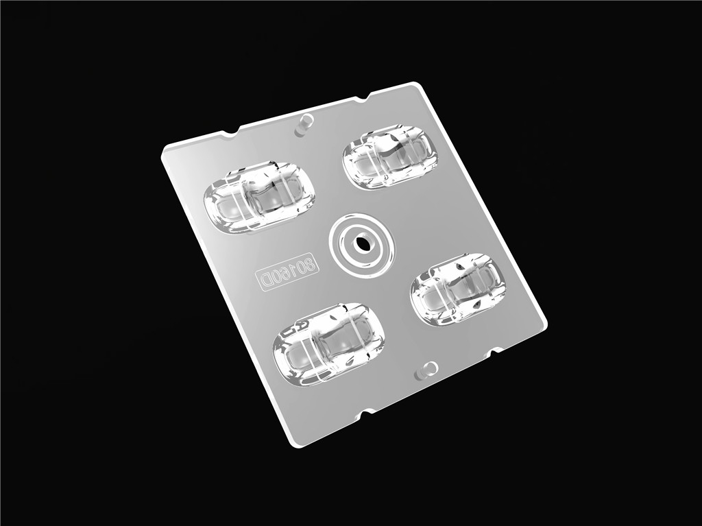 4IN1 50*50mm 80*160 derajat Lens Beam Angle LED Street Lighting Module untuk pencahayaan kota