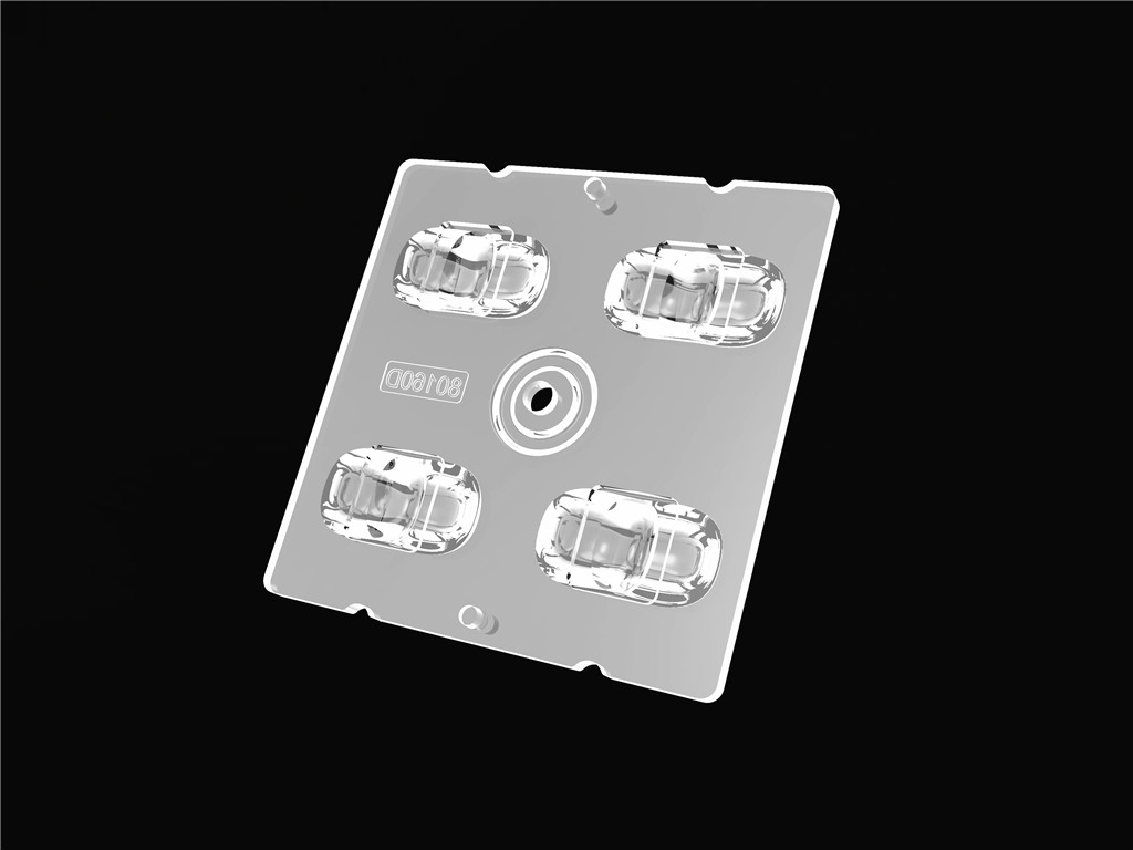 4IN1 50*50mm 80*160 derajat Lens Beam Angle LED Street Lighting Module untuk pencahayaan kota