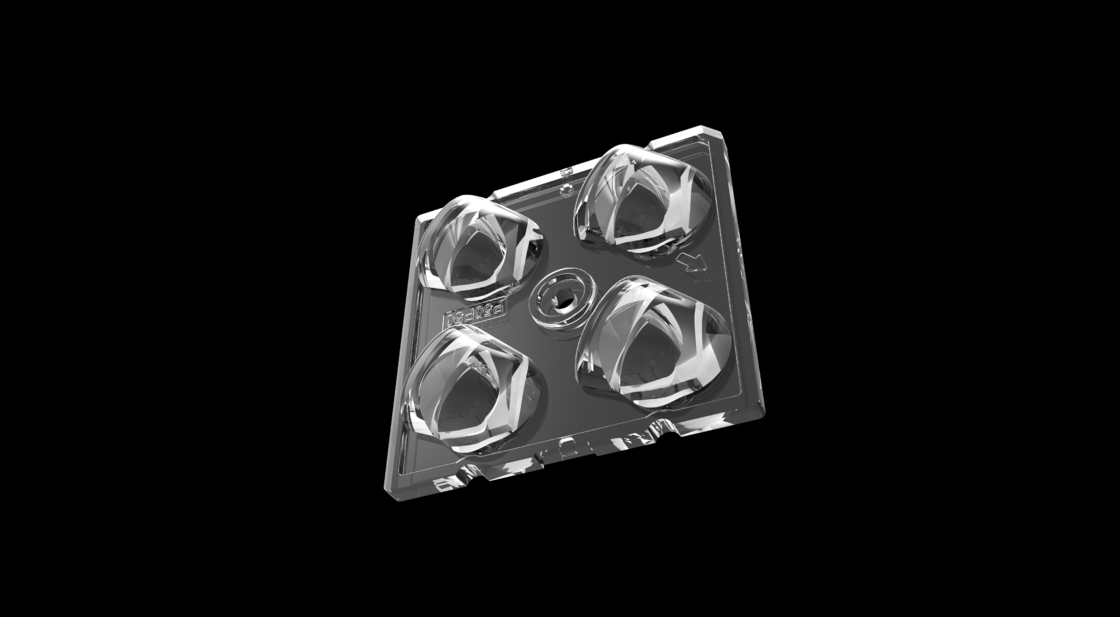 50*50mm High Transmittance LED Street Light Module dengan 4IN1 50 derajat polarisasi Jenis Lensa dan SMD5050 LED Chips