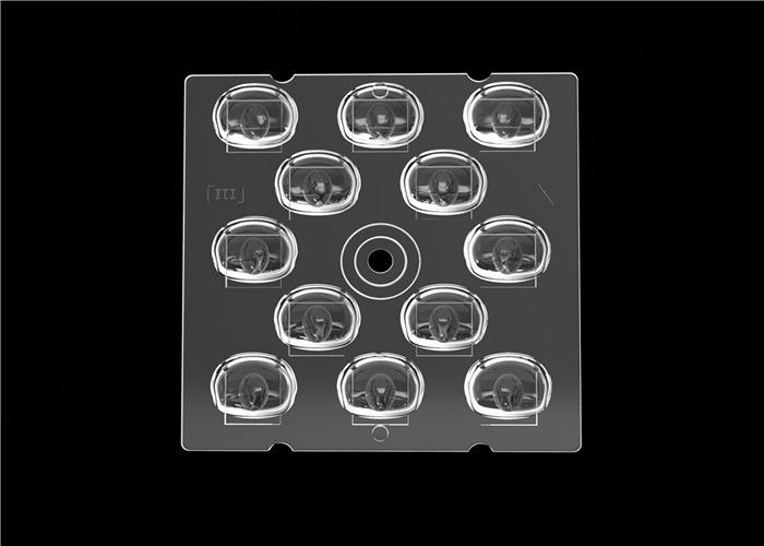 3030 SMD Wide Angle LED Lens, Optical Square LED Lens Untuk Outdoor Lighting