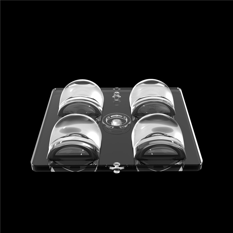 Polarized 60Degree 2*2 Multi-Lens High Transmittance 50*50mm Untuk LED Track And Field Stadium Lighting