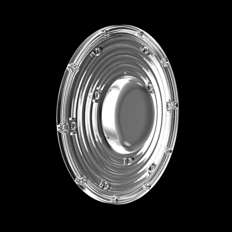 φ235mm UFO Bulat Lensa Cahaya Teluk Tinggi 100W 150W 3030 Led Lampu Pertambangan Lensa 90 derajat Lensa Led Optik