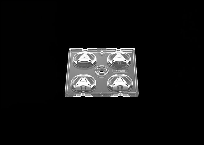 2x2 PC LED Street Light Modul Lensa 50 * Ukuran 50mm Untuk Wide Area Lighting