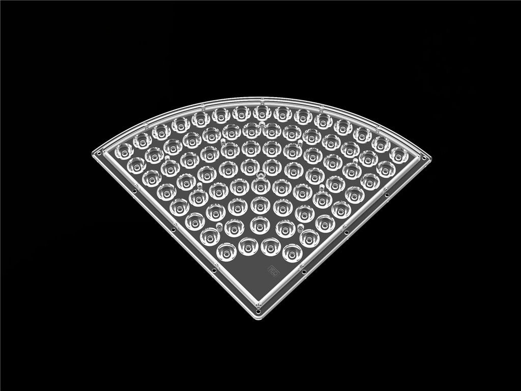 Bentuk Khusus Reflektor Lensa LED / Lensa Strip LED Bahan PC D235 * H9.4mm