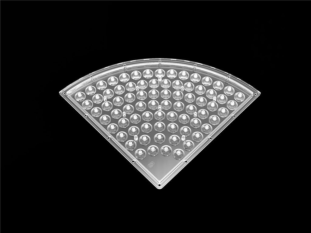 Bentuk Khusus Reflektor Lensa LED / Lensa Strip LED Bahan PC D235 * H9.4mm