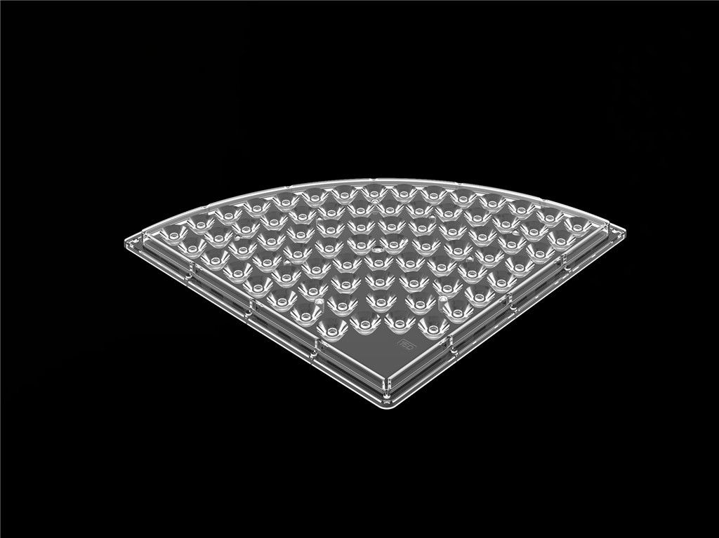 Bentuk Khusus Reflektor Lensa LED / Lensa Strip LED Bahan PC D235 * H9.4mm
