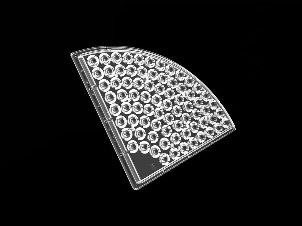 76 In 1 Lensa Optik LED Untuk Lampu Teluk Tinggi 90 Derajat Sudut Balok