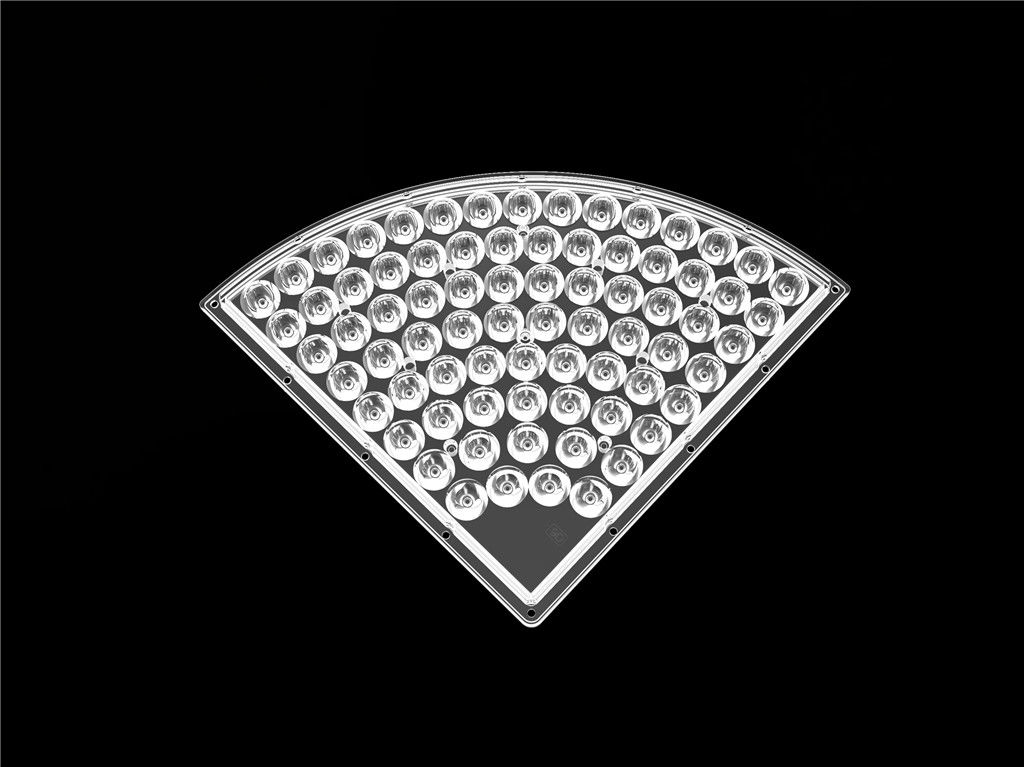 76 In 1 Lensa Optik LED Untuk Lampu Teluk Tinggi 90 Derajat Sudut Balok