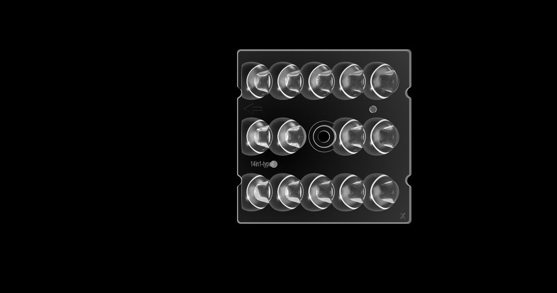 PHILIPS SMD3030 Square LED Lens 14 In 1, Lensa Pelindung Mata SMD LED Untuk Penerangan Jalan LED