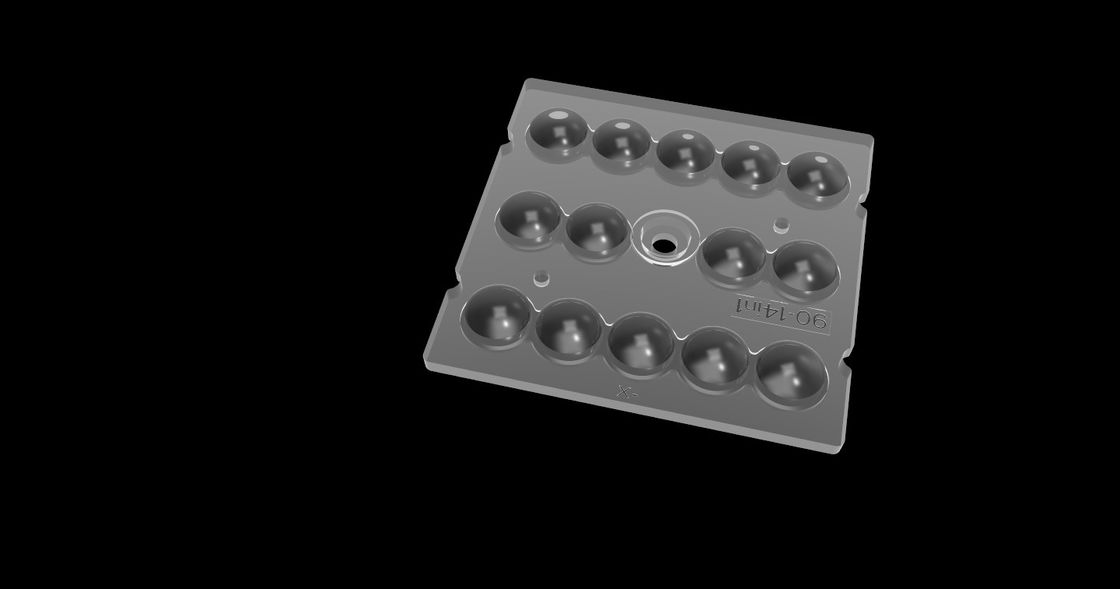 14 Dalam 1 Optik PMMA Untuk Pencahayaan LED, Gelombang LED Lens 90 Derajat Untuk Penerangan Terowongan